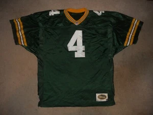 Green Bay Packers Football Jersey #4 Brett Favre Wilson Authentic Sewn 56 Green - Picture 1 of 9