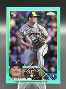 2023 Topps Chrome Update #USC-173 Gus Varland Aqua 093/199 Brewers - Picture 1 of 3
