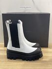 Paloma Barcelo Boots Woman Charlotte Leather White Black Combat Boot 37