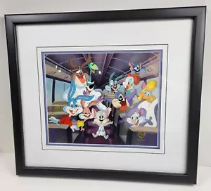 Celular de animación enmarcado vintage 1996 Warner Bros. "Tiny Toons Adventures" con certificado de autenticidad - Imagen 1 de 5