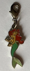 PRINCESS ARIEL The Little Mermaid Enamel On Metal 7/8” Clip On Charm Disney 1/2 - Picture 1 of 2