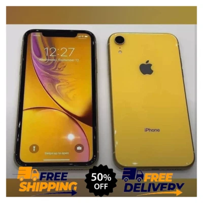 Apple iPhone XR 64GB Yellow / Red Unlocked SmartPhone Att Tmobile Verizon Boost - Image 1 of 4
