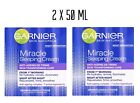 2 X Garnier Sleeping Miracle Cream Anti Ageing De Tiring Skin Transforming Care