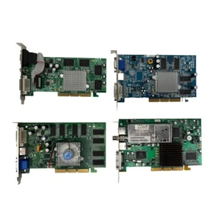 Mixed lot of 4 - AGP Cards 3dForce FX 5200 128MB DDR SDRAM PCI Graphics adapter - Picture 1 of 18