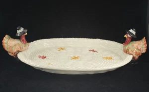 1990 Fitz & Floyd Pilgrims Progress Thanksgiving 14¾" Oval Serving Platter - Picture 1 of 8