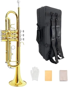 Bb Standard Trumpet Set for Beginners or Students Trumpet Instrument with Carryi - Picture 1 of 9