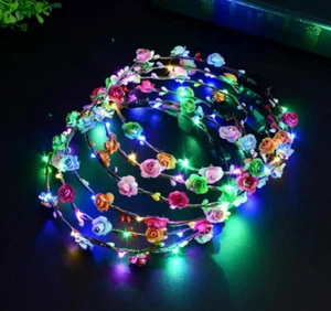 Croona di nozze corona a fiore a fascia leggera ghirlanda ghirlanda decorazione - Imagen 1 de 9