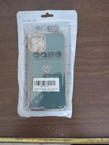 IPhone12 Pro Case, Grey, Rose Gold Trim With Heart - Photo 1 sur 2