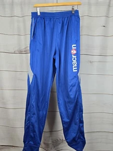 Men's Athletic Pants Macron Size M Blue  #B48  - Picture 1 of 7