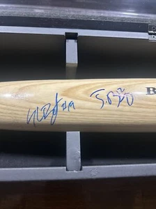 Kris Bryant & Javier Baez Minor league Iowa Cubs autograhed baseball bat JSA . - Picture 1 of 7