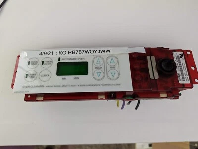 GE Range Oven Control Board W White Overlay WB27K5251 191D1640P002 14GL47593Y - Image 1 of 2