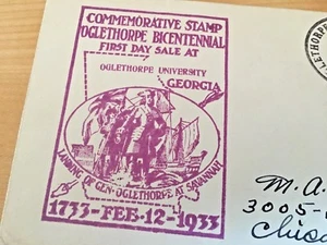 OGLETHORPE UNIVERSITY OF GEORGIA     1933   POSTAL COVER - Picture 1 of 1