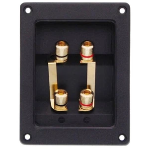 Conexión de altavoz doble conector y tornillo terminal dorado - Imagen 1 de 4