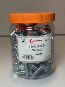 Qty 103 Peco 3/8-16 X 1 Hex Bolt Grade 2 Zinc - Free Shipping* - Picture 1 of 3