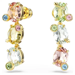 NUEVOS PENDIENTES SWAROVSKI GEMA CRISTAL MULTICOLOR CHAPADO EN TONO DORADO 5714815 EN CAJA - Imagen 1 de 4