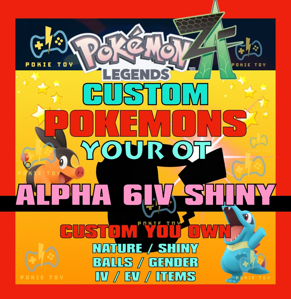 POKEMON LEGENDS ZA✨Custom Alpha Pokemon 6IV Shiny ✨YOUR OT✨ALPHA POKEMON MEGA✨ - Image 1 of 1