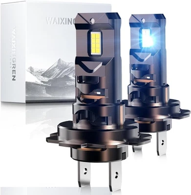 H7 LED Headlight Bulb Built In Cooling Fan 6500K Cool White 26000LM 60W 2PCS NEW - Image 1 of 4