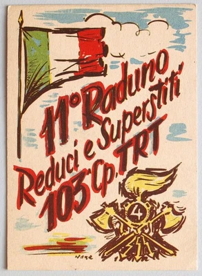 ITALIA 1920 - 4. Regimiento Reunión Militar Guerra Propaganda Como Nueva Imagen PPC Foto 1 de 2