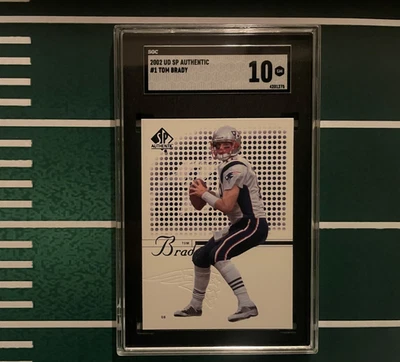 2002 Upper Deck SP Authentic - Tom Brady #1 - SGC Perfect 10 GEM! - Image 1 of 2