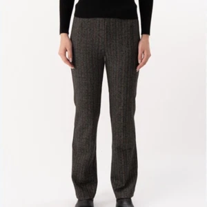 Pantalones de carrera vintage Elliott Lauren gris a rayas frente plano para mujer 8 usados en excelente estado - Imagen 1 de 11