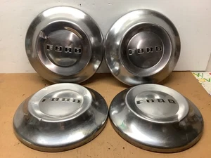 1952 1953 1954 Ford Dog Dish Hubcaps 10 1/2" Solid oem - Picture 1 of 5