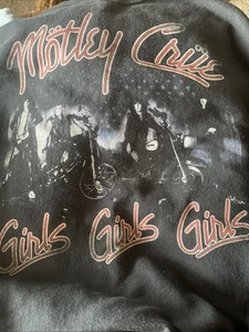 Motley Crue Girls Sweatshirt Licensed Rock N Roll Retro Black - Picture 1 of 3