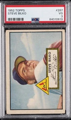 1952 TOPPS #287 STEVE BILKO PSA 3 - Image 1 of 2