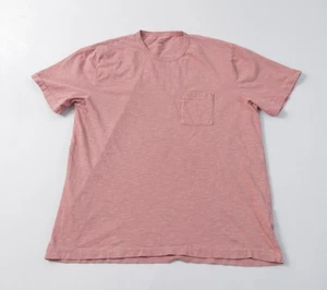 Flint And Tinder Shirt Mens Large Crew Neck Organic Cotton Tee Heather Pocket - Picture 1 of 9