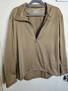 VOODOO TACTICAL Dual Action Thermal 1/2 ZIP Waffle Top Fleece Military Coyote L - Picture 1 of 6