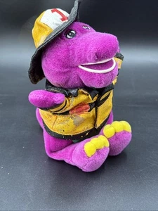 Rare Vintage 6” Fireman Barney Beanie Plush Prototype Never Released Lyons Group - Picture 1 of 10