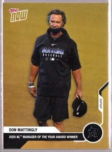 Don Mattingly Marlins 2020 Topps Now NL Manager Of The Year Award Winner AW03-B - Picture 1 of 2