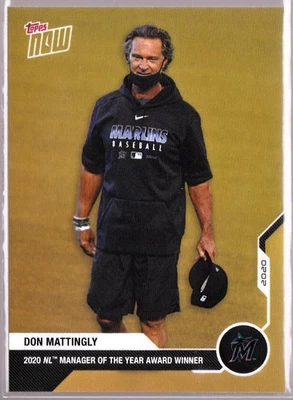 Don Mattingly Marlins 2020 Topps Now NL Manager Of The Year Award Winner AW03-B - Image 1 of 2