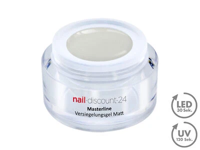 NAIL-DISCOUNT-24 Premium Masterline Versiegelungs Gel Seiden MATT LOOK UV LED 5ml Finish Nagel