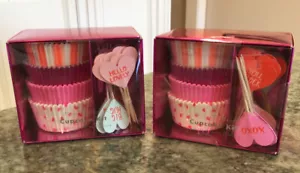 Meri Meri Cupcake Kits (Set/2) 24 Paper Liners 24 Assorted Toppers Each NIB - Picture 1 of 4