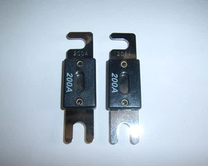 2 New Nickel ANL Fuses 200 Amp Car Audio Power Wire 200Amp Boat Auto Electronics - Picture 1 of 1