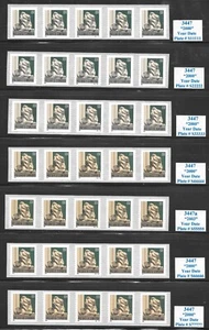 Sct #3447-3447a (10c) Library Lion PNC5s, Complete SET of 7, QUALITY! Cat-$16.25 - Picture 1 of 1