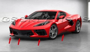 C8 Corvette Front & Side Extension Kit Ground Effects 5 Piece Kit Textured Black - Picture 1 of 10