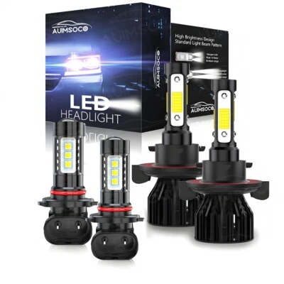 For Ford F-150 2004-2014 8000LM LED Headlight Hi/Lo Fog Light Bulbs Plug & Play - Image 1 of 4