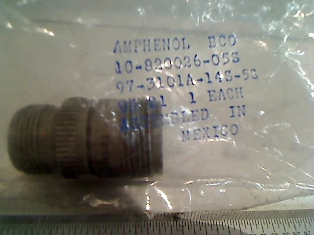 AMPHENOL 97-3101A-14S-5S AEROSPACE ELECTRICAL CONNECTOR 10-820026-05S - Image 1 of 3