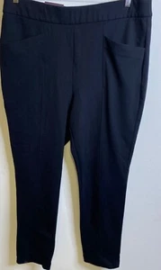 NEW AVA & VIV Black High Rise Fitted Hip Thigh Stretch Pants Pull up Plus 1X - Picture 1 of 5