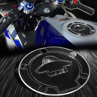 Decalque tampa tampa tanque de combustível gasolina 14-23 Yamaha YZF R3/MT-03 cromado prata+preto - Imagem 1 de 4