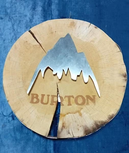 VERY RARE BURTON Diller Insegna in legno /BURTON Diller Wood sign Not For Sale - Foto 1 di 6