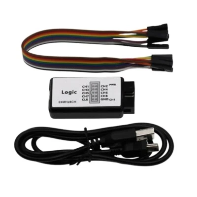 USB Logics Analyzers Device UART IIC SPI Debug 24MHz Sampling Rate 8 Channel - Image 1 of 4