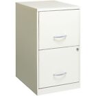 Scranton & Co 18" 2-Drawer Traditional Metal File Cabinet in Pearl White