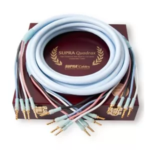 Supra Cables Lautsprecherkabel Quadrax 4 x 2.0 BI - Amp CC Crimp 1 Paar 2 m - Picture 1 of 2