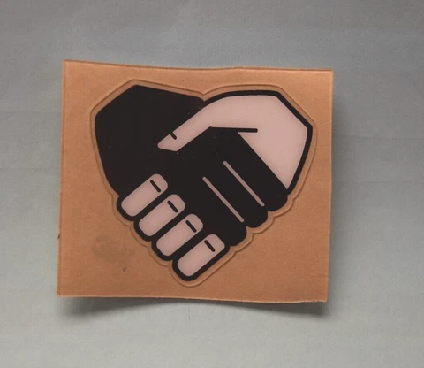 Auburn Tigers AUTHENTIC "UNITY" BLACK/WHITE HANDSHAKE decal - TEAM ISSUED Cover