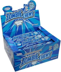 Zombie Chews Sour Blue Raspberry 28g x 60 Halloween Treats Party Favours Lollies - Imagen 1 de 3