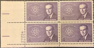 1962 4c Brien McMahon P.B. of 4, Scott #1200, MNH, F-VF - Picture 1 of 2