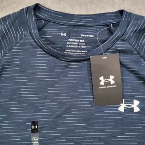 Camiseta Under Armour Tech 2.0 Dash Manga Corta Para Hombre Pequeña Suelta Azul Marino Blanco - Imagen 1 de 8