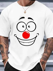 Funny red nose day t-shirt, Funny face family, Funny comic relief tee top - Picture 1 of 5